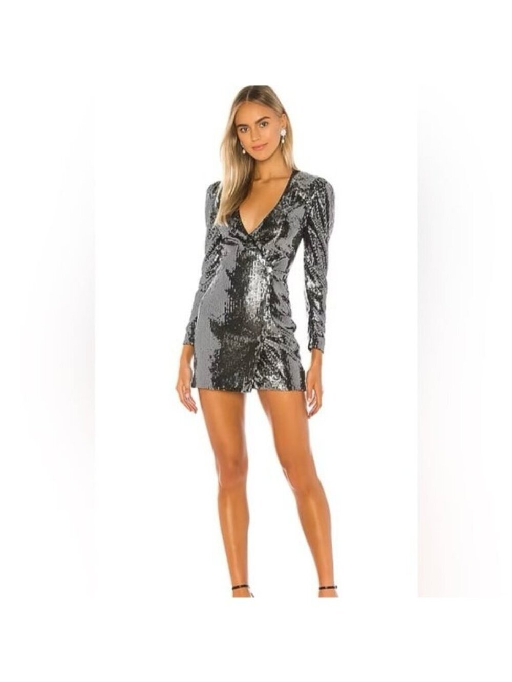 NWT Camila Coelho Ginette Blazer Dress in Black and Gunmetal